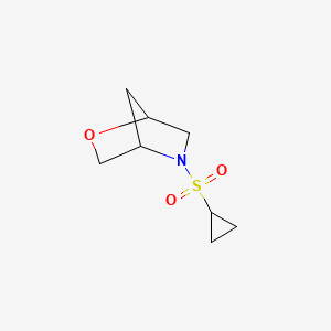 molecular formula C8H13NO3S B2675716 5-(Cyclopropylsulfonyl)-2-oxa-5-azabicyclo[2.2.1]heptane CAS No. 1863122-74-0