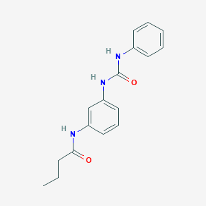 molecular formula C17H19N3O2 B267572 N-{3-[(anilinocarbonyl)amino]phenyl}butanamide 