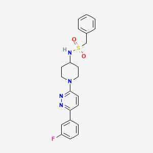 molecular formula C22H23FN4O2S B2675730 N-{1-[6-(3-fluorophenyl)pyridazin-3-yl]piperidin-4-yl}-1-phenylmethanesulfonamide CAS No. 1421444-56-5