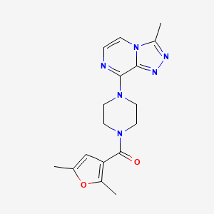 molecular formula C17H20N6O2 B2675758 (2,5-Dimethylfuran-3-yl)(4-(3-methyl-[1,2,4]triazolo[4,3-a]pyrazin-8-yl)piperazin-1-yl)methanone CAS No. 2034280-11-8