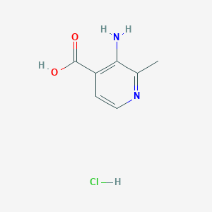 molecular formula C7H9ClN2O2 B2675766 3-Amino-2-methylpyridine-4-carboxylic acid;hydrochloride CAS No. 2413876-62-5