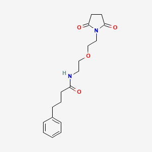 molecular formula C18H24N2O4 B2675771 N-(2-(2-(2,5-dioxopyrrolidin-1-yl)ethoxy)ethyl)-4-phenylbutanamide CAS No. 2034496-61-0