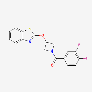 (3-(Benzo[d]thiazol-2-yloxy)azetidin-1-yl)(3,4-difluorophenyl)methanone