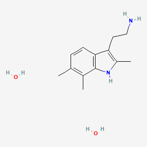 molecular formula C13H22N2O2 B2675781 2-(2,6,7-Trimethyl-1H-indol-3-yl)ethanamine dihydrate CAS No. 1609401-31-1