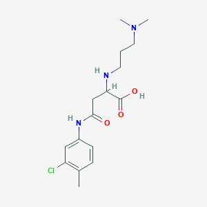 molecular formula C16H24ClN3O3 B2675801 4-((3-Chloro-4-methylphenyl)amino)-2-((3-(dimethylamino)propyl)amino)-4-oxobutanoic acid CAS No. 1096491-71-2