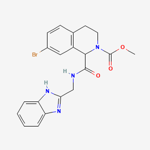 molecular formula C20H19BrN4O3 B2675817 methyl 1-(((1H-benzo[d]imidazol-2-yl)methyl)carbamoyl)-7-bromo-3,4-dihydroisoquinoline-2(1H)-carboxylate CAS No. 1351589-94-0