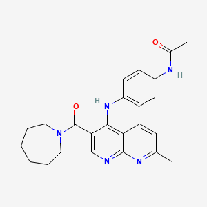 N-(4-{[3-(azepan-1-ylcarbonyl)-7-methyl-1,8-naphthyridin-4-yl]amino}phenyl)acetamide