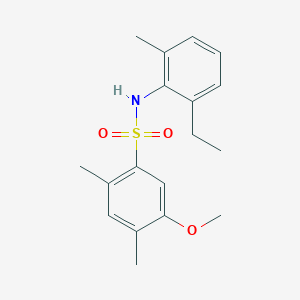 N-(2-ethyl-6-methylphenyl)-5-methoxy-2,4-dimethylbenzene-1-sulfonamide