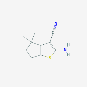 2-amino-4,4-dimethyl-4H,5H,6H-cyclopenta[b]thiophene-3-carbonitrile
