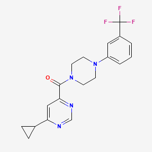 (6-Cyclopropylpyrimidin-4-yl)-[4-[3-(trifluoromethyl)phenyl]piperazin-1-yl]methanone
