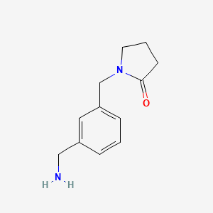 molecular formula C12H16N2O B2675908 1-(3-Aminomethyl-benzyl)-pyrrolidin-2-one CAS No. 947013-53-8