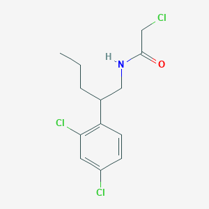 B2675923 2-chloro-N-[2-(2,4-dichlorophenyl)pentyl]acetamide CAS No. 733796-09-3