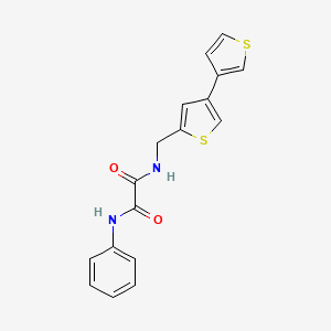 molecular formula C17H14N2O2S2 B2675951 N-({[3,3'-bithiophene]-5-yl}methyl)-N'-phenylethanediamide CAS No. 2380062-38-2