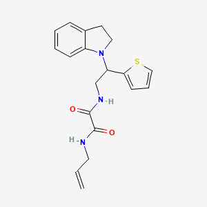 molecular formula C19H21N3O2S B2675955 N1-allyl-N2-(2-(indolin-1-yl)-2-(thiophen-2-yl)ethyl)oxalamide CAS No. 898452-14-7