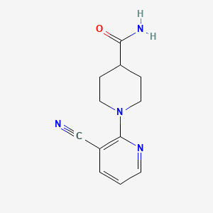 molecular formula C12H14N4O B2676004 1-(3-Cyanopyridin-2-yl)piperidine-4-carboxamide CAS No. 700815-33-4