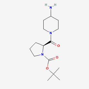 tert-butyl (2S)-2-(4-aminopiperidine-1-carbonyl)pyrrolidine-1-carboxylate