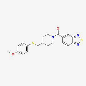Benzo[c][1,2,5]thiadiazol-5-yl(4-(((4-methoxyphenyl)thio)methyl)piperidin-1-yl)methanone