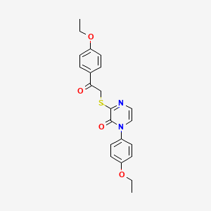 1-(4-ethoxyphenyl)-3-((2-(4-ethoxyphenyl)-2-oxoethyl)thio)pyrazin-2(1H)-one