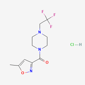 (5-Methylisoxazol-3-yl)(4-(2,2,2-trifluoroethyl)piperazin-1-yl)methanone hydrochloride