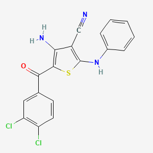 4-Amino-2-anilino-5-(3,4-dichlorobenzoyl)-3-thiophenecarbonitrile