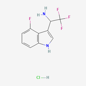 2,2,2-trifluoro-1-(4-fluoro-1H-indol-3-yl)ethan-1-amine hydrochloride