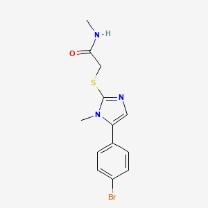 2-((5-(4-bromophenyl)-1-methyl-1H-imidazol-2-yl)thio)-N-methylacetamide