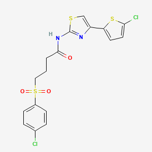 4-((4-chlorophenyl)sulfonyl)-N-(4-(5-chlorothiophen-2-yl)thiazol-2-yl)butanamide