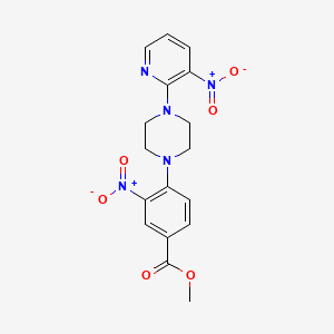 Methyl 3-nitro-4-[4-(3-nitropyridin-2-yl)piperazin-1-yl]benzoate