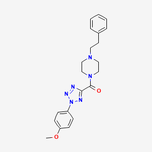 (2-(4-methoxyphenyl)-2H-tetrazol-5-yl)(4-phenethylpiperazin-1-yl)methanone