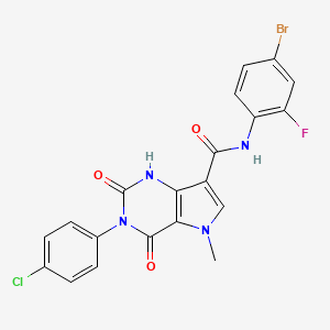 N-(4-bromo-2-fluorophenyl)-3-(4-chlorophenyl)-5-methyl-2,4-dioxo-2,3,4,5-tetrahydro-1H-pyrrolo[3,2-d]pyrimidine-7-carboxamide