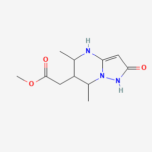 Methyl 2-(5,7-dimethyl-2-oxo-4,5,6,7-tetrahydro-1H-pyrazolo[1,5-a]pyrimidin-6-yl)acetate