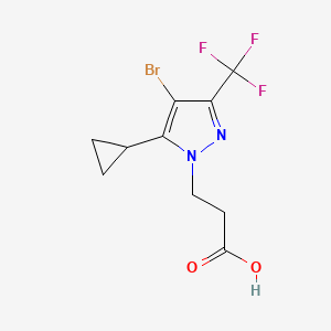 3-[4-bromo-5-cyclopropyl-3-(trifluoromethyl)-1H-pyrazol-1-yl]propanoic acid