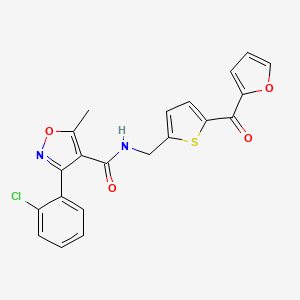3-(2-chlorophenyl)-N-((5-(furan-2-carbonyl)thiophen-2-yl)methyl)-5-methylisoxazole-4-carboxamide