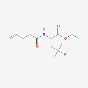 molecular formula C13H22FNO3 B2676071 Ethyl 4-fluoro-4-methyl-2-pent-4-enamidopentanoate CAS No. 1000995-94-7; 848949-92-8