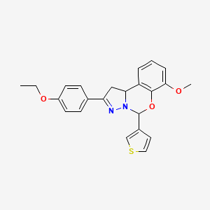 2-(4-ethoxyphenyl)-7-methoxy-5-(thiophen-3-yl)-5,10b-dihydro-1H-benzo[e]pyrazolo[1,5-c][1,3]oxazine
