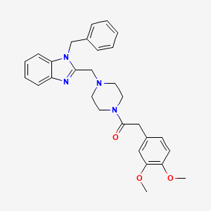 1-(4-((1-benzyl-1H-benzo[d]imidazol-2-yl)methyl)piperazin-1-yl)-2-(3,4-dimethoxyphenyl)ethanone