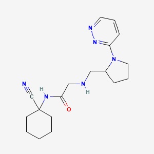 N-(1-cyanocyclohexyl)-2-({[1-(pyridazin-3-yl)pyrrolidin-2-yl]methyl}amino)acetamide