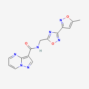 N-((3-(5-methylisoxazol-3-yl)-1,2,4-oxadiazol-5-yl)methyl)pyrazolo[1,5-a]pyrimidine-3-carboxamide