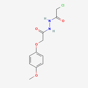 molecular formula C11H13ClN2O4 B2676132 N'-(2-chloroacetyl)-2-(4-methoxyphenoxy)acetohydrazide CAS No. 731012-00-3