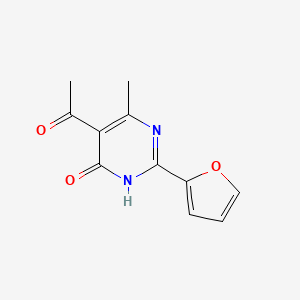 1-(2-(Furan-2-yl)-4-hydroxy-6-methylpyrimidin-5-yl)ethan-1-one
