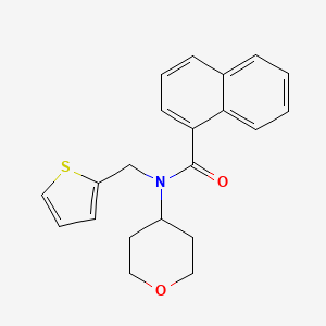 N-(oxan-4-yl)-N-[(thiophen-2-yl)methyl]naphthalene-1-carboxamide