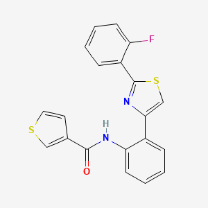 N-(2-(2-(2-fluorophenyl)thiazol-4-yl)phenyl)thiophene-3-carboxamide