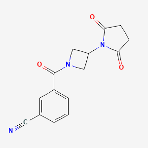 3-(3-(2,5-Dioxopyrrolidin-1-yl)azetidine-1-carbonyl)benzonitrile