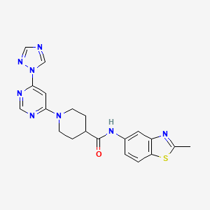 B2676206 1-(6-(1H-1,2,4-triazol-1-yl)pyrimidin-4-yl)-N-(2-methylbenzo[d]thiazol-5-yl)piperidine-4-carboxamide CAS No. 1797695-95-4