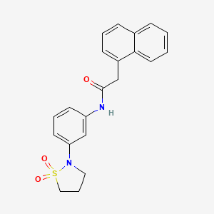 molecular formula C21H20N2O3S B2676221 N-(3-(1,1-dioxidoisothiazolidin-2-yl)phenyl)-2-(naphthalen-1-yl)acetamide CAS No. 897619-93-1