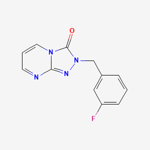 molecular formula C12H9FN4O B2676229 2-(3-fluorobenzyl)-[1,2,4]triazolo[4,3-a]pyrimidin-3(2H)-one CAS No. 1330404-55-1