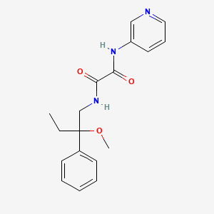 molecular formula C18H21N3O3 B2676253 N1-(2-methoxy-2-phenylbutyl)-N2-(pyridin-3-yl)oxalamide CAS No. 1797025-50-3