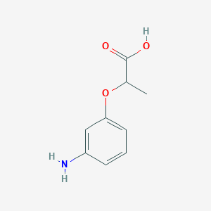 B2676328 2-(3-Aminophenoxy)propanoic acid CAS No. 26105-16-8