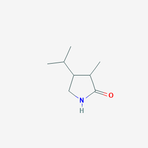 molecular formula C8H15NO B2676329 3-Methyl-4-(propan-2-yl)pyrrolidin-2-one CAS No. 1935915-43-7