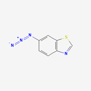 molecular formula C7H4N4S B2676343 6-Azido-1,3-benzothiazole CAS No. 76006-85-4